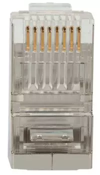 Коннектор Datarex DR-3005 FTP кат.6 8P8C универсальная, 15U", 3 зубца, упак 100 шт