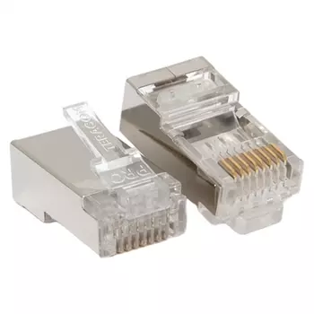 Коннектор EKF TRP-PLUG-6FTP-20 RJ-45 TERACOM PRO экран. 8P8C 30мкд Cat.6 (упак.20шт)