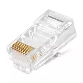Коннектор Filum FL-NA-PLUG5E-1 RJ-45, 5E кат., 8p8c, 6 мкд, универсальный, для одножильного и многожильного кабеля, уп/100 шт