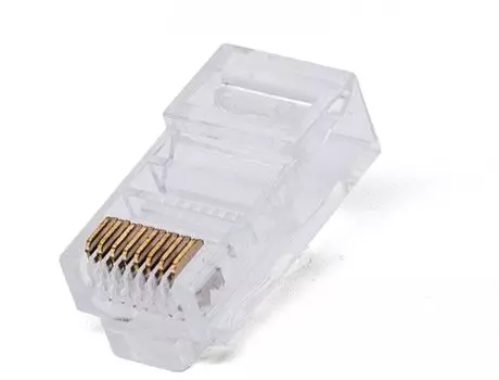 Коннектор Filum FL-NA-PLUG5E-2 RJ-45, 5E кат., 8p8c, 6 мкд, универсальный, для одножильного и многожильного кабеля, уп/10 шт