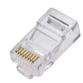 Коннектор Filum FL-NA-PLUG6-1 RJ-45, 6 кат., 8p8c, 30 мкд, универсальный, для одножильного и многожильного кабеля, уп/100 шт
