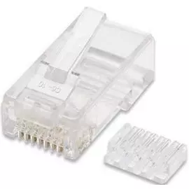 Коннектор Filum FL-NA-PLUG6-2 RJ-45, 6 кат., со вставкой, 8p8c, 30 мкд, универсальный, для одножильного и многожильного кабеля, уп/100 шт