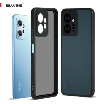 (В комплекте ремешок на запястье)ibmrs [Military Design] для Xiaomi Redmi Note 12 4G Чехол, Camo прозрачный матовый черный for Redmi Series6.67 ) прозрачный
