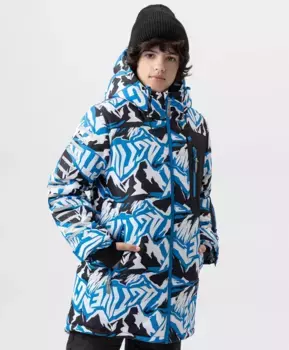 Пальто зимнее с мембраной синее Active Button Blue (110)