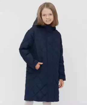Пальто с капюшоном Button Blue для девочки (134)