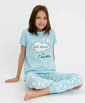 Пижама с брюками для девочки Button Blue (152-158)