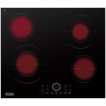поверхность электрическая DELONGHI VITTORIO 2E1F CR 60 см 4 конф. черный