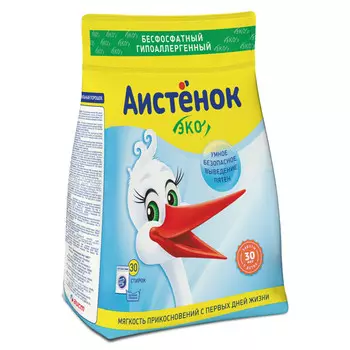 порошок стиральный АИСТЕНОК Эко гипоаллергенный детский 2,4кг