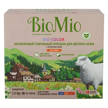 порошок стиральный BIOMIO Color 1,5кг