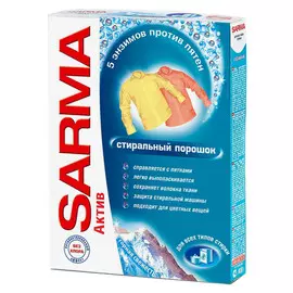 порошок стиральный SARMA Горная свежесть 400г универсальный