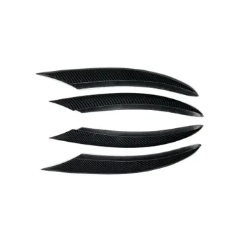 Передний бампер Canards Fin Splitter Противотуманная фара Накладка для Mercedes Benz W205 C Class C200 C260 - Автомобиль Splitter Black