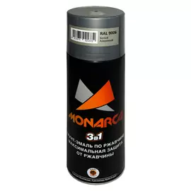 Аэрозольная грунт-эмаль Monarca по ржавчине RAL9006 Белый алюминий 520 мл