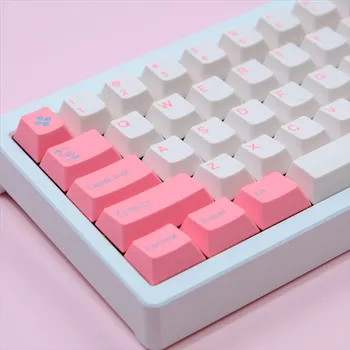 Клавиши QX GMK для дня святого валентина, 170 клавиш, розовая клавиатура PBT Double Shot Cherry Profile для 64 68 87 96 980, механическая клавиатура на заказ