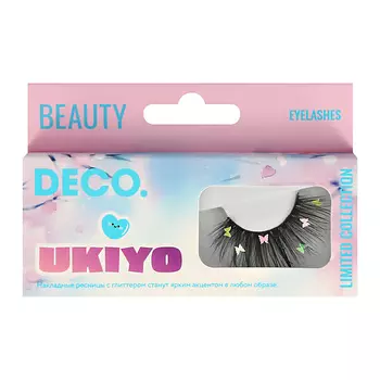 DECO. Накладные ресницы UKIYO с глиттером (бабочки) 1