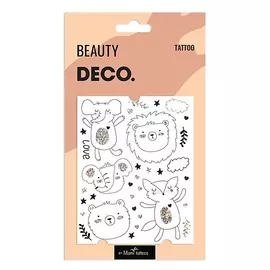 DECO. Татуировка для тела CARTOON by Miami tattoos переводная Lion`s friends
