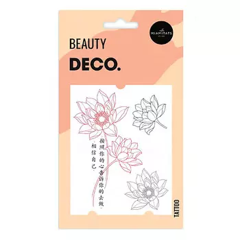 DECO. Татуировка для тела ORIENT by Miami tattoos переводная (Lotus)