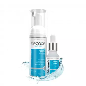DECODE Набор средств для ухода за всеми типами кожи SMART AQUA № 1, 2 средства,TRAVEL SIZE