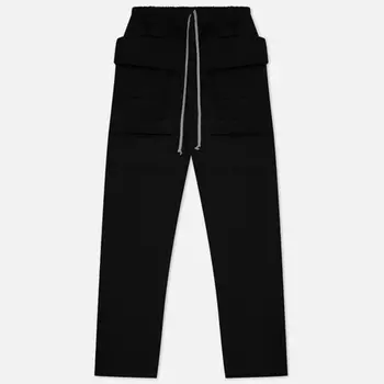 Мужские брюки Rick Owens DRKSHDW Luxor Creatch Cargo Drawstring Twill, цвет чёрный, размер XL
