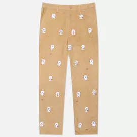 Мужские брюки RIPNDIP Hello Nermy Corduroy Embroidered, цвет бежевый, размер L