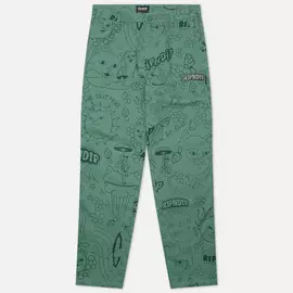 Мужские брюки RIPNDIP Scribble Cotton Twill, цвет зелёный, размер XS