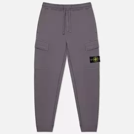 Мужские брюки Stone Island Cargo Cotton Fleece Regular Fit, цвет серый, размер M