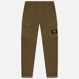Мужские брюки Stone Island Cargo Regular Tapered Fit, цвет оливковый, размер 32