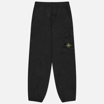 Мужские брюки Stone Island Nylon Metal In Econyl Loose, цвет чёрный, размер 32