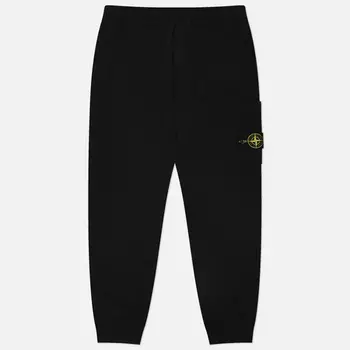 Мужские брюки Stone Island Organic Cotton Fleece, цвет чёрный, размер XXL