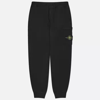 Мужские брюки Stone Island Organic Cotton Fleece Joggers, цвет чёрный, размер XL