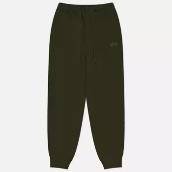 Мужские брюки Y-3 Brushed Terry Cuffed, цвет зелёный, размер XL