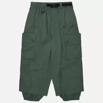 Мужские брюки Y-3 Washed Twill Cargo Cuff, цвет зелёный, размер XXL