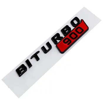 2 шт. автомобиль ABS BITURBO 700 800 900 логотип боковое крыло багажник значок эмблема наклейки наклейка для G класса G700 G800 G900 W463 W205 W210 W212 CLK GLA SLS BITURBO 700 красный/серебряный