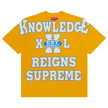Топ Supreme Overprint Knowledge Short-Sleeve Top, золотой