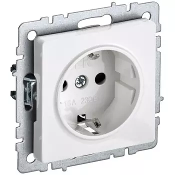 Розетка IEK Brite РС11-1-0-БрБ встраиваемая белая (BR-R11-16-K01)