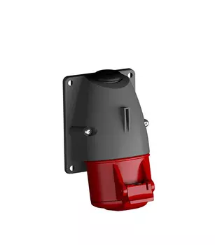 Розетка силовая настенная ABB Easy&Safe с заземлением 3P+N+E 3 фазы 32 А 400 В IP44 с крышкой
