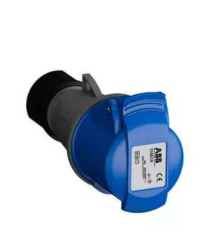 Розетка силовая переносная ABB Easy&Safe с заземлением 2Р+Е 1 фаза 16 А 230 В IP44 с крышкой