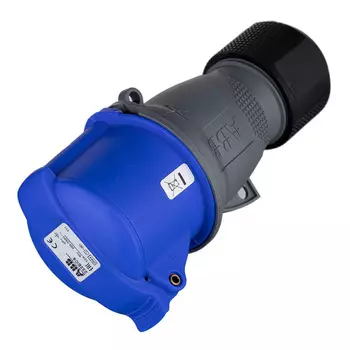 Розетка силовая переносная ABB Easy&Safe с заземлением 2Р+Е 1 фаза 32 А 230 В IP44 с крышкой