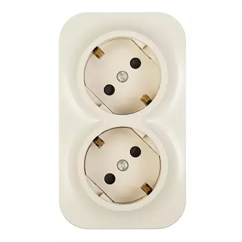 Розетка Legrand Quteo накладная слоновая кость со шторками (782267)