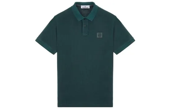 Рубашка поло мужская зеленая Stone Island, зеленый
