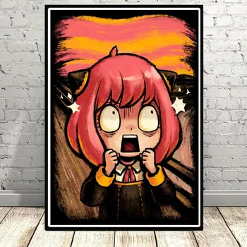 SPY X FAMILY Anya Forger плакат и принт настенная роспись японского аниме Kawaii персонаж домашний декор холст живопись Настенный декор 21x30cm No Frame