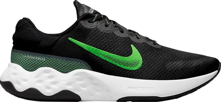 Кроссовки Nike Renew Ride 3 'Black Green Strike', черный