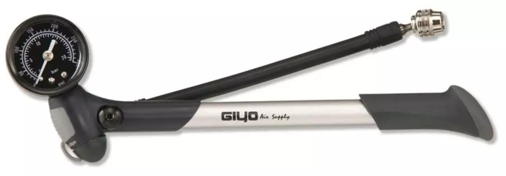 Велонасос Giyo GS-22, складной, с манометром, для вилок, 300 PSI, алюминий, GS-22