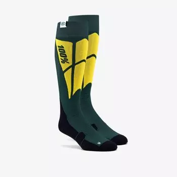 Велоноски 100% Hi-Side Performance Moto Socks, зеленый, 2019