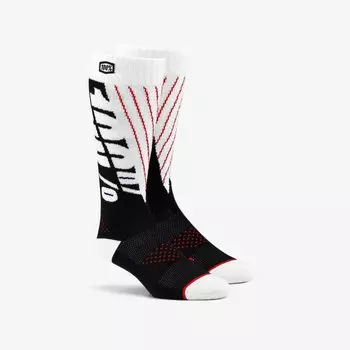 Велоноски 100% Torque Comfort Moto Socks, черно-белый, 2019