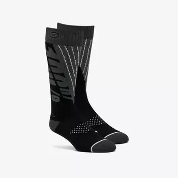 Велоноски 100% Torque Comfort Moto Socks, черно-серый, 2019