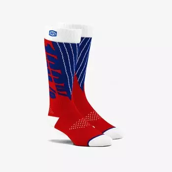 Велоноски 100% Torque Comfort Moto Socks, красно-синий, 2019