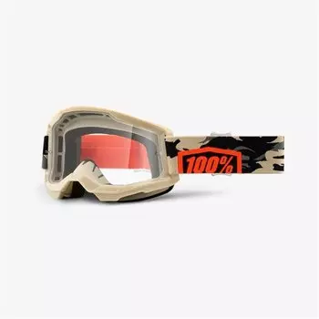 Веломаска 100% Strata 2 Goggle Kombat / Clear Lens, 50421-101-10