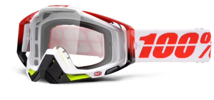 Веломаски 100% Racecraft Flush / Clear Lens, 50100-109-02