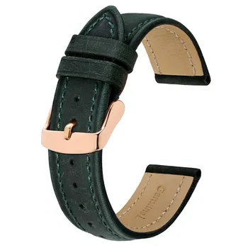BISONSTRAP Crazy Horse кожаный ремешок для часов 18 мм, 20 мм, 21 мм, 22 мм, 24 мм, сменный ремень с пряжкой из розового золота для мужчин, ремешки для часов 14mm