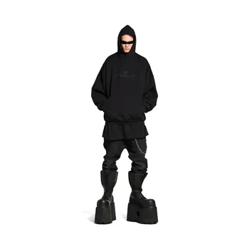 Толстовка с капюшоном BB Garderobe Large Fit BALENCIAGA, черный